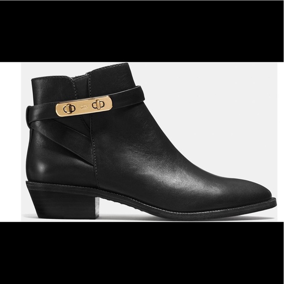 coach black ankle boots